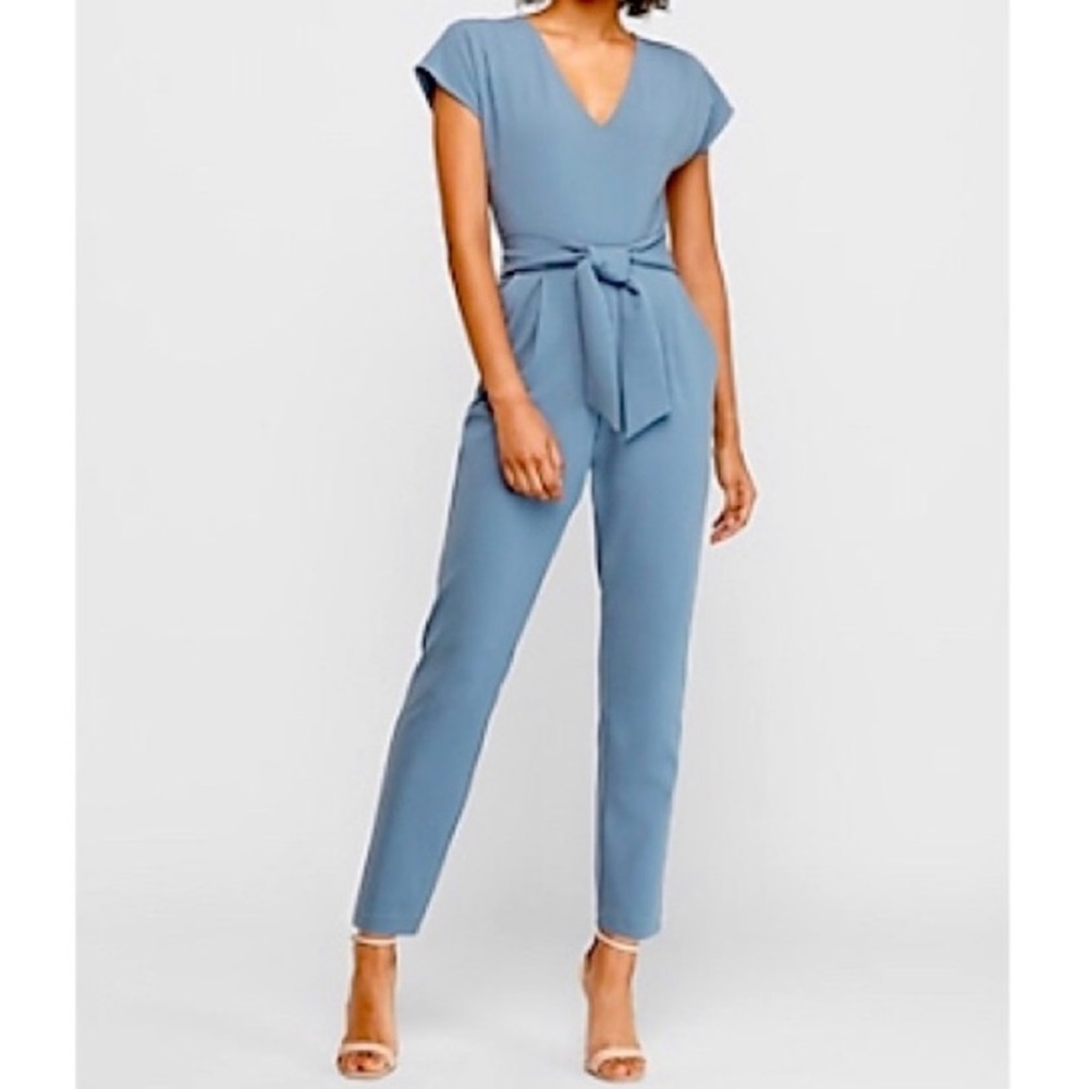 Express tie waist jumpsuit